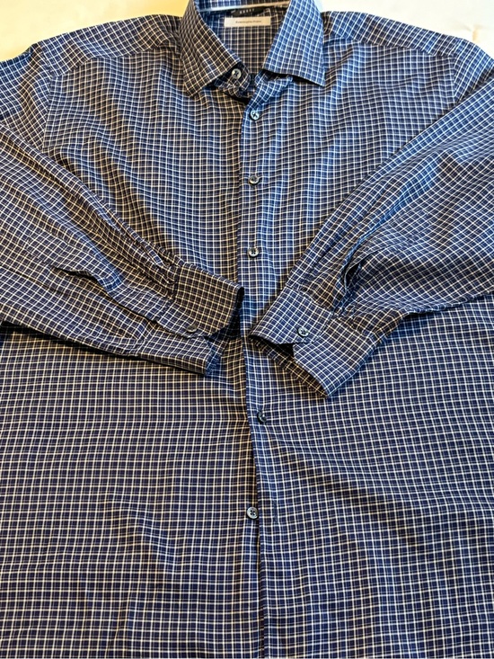 Ermenegildo Zegna Other - Ermenegildo Zegna dress shirt, men’s XL blue white black check Italian luxury